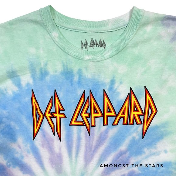 Def Leppard Rainbow Swirl Tie Dye Band T-Shirt - Picture 2 of 3